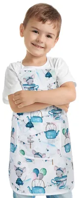 Immagine prodotto di Grembiule da bambino - 37 x 47 cm, per bambini da 3 a 5 anni - Blu