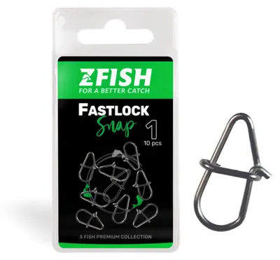 Zdjęcie produktu dla Zfish Karabińczyk Fastlock Snap, 10 szt., 2/13 kg
