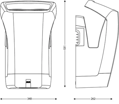 Produktbild von JVD Stell'Air Händetrockner mit Sensor - Mit Beleuchtungseffekt, Farbe:Weiß