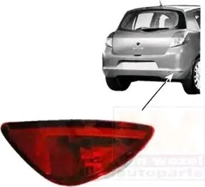 Produktbild von VAN WEZEL Rückstrahler 4333940 Rechts für RENAULT Clio III Schrägheck (BR0/1, CR0/1)