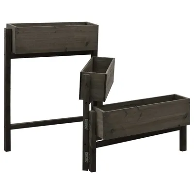 Produktbild von vidaXL Pflanzkübel Klappbar Grau 60x14x75 cm Massivholz Tanne