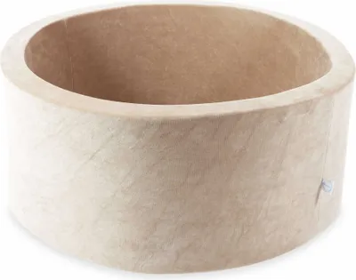 Produktbild von Bällebad 90x40 Samtig weich dunkelbeige – Ohne Bälle / Ohne Bälle