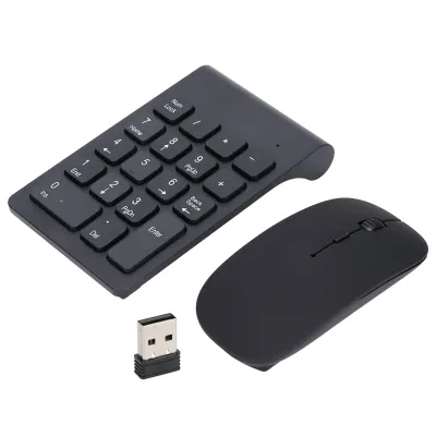 Zdjęcie produktu dla Klawiatura numeryczna, plug-and-play, technologia bezprzewodowa 2,4 GHz, 1200 DPI, czuła, wytrzymała klawiatura numeryczna i mysz do domowego biura
