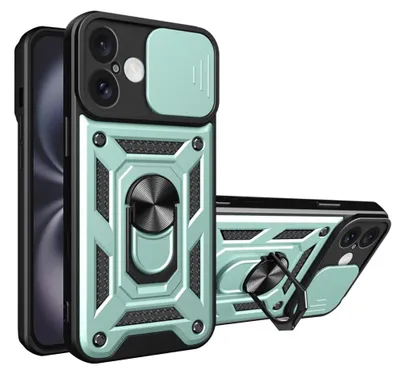 Produktbild von Techsuit Camshield Back Cover Hülle für Apple iPhone 16 Plus - Grün