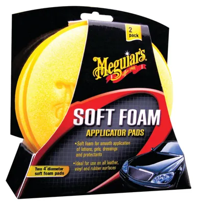 Produktbild von 2 x Meguiar's® Soft Foam Applicator Pads – Schaumstoffschwämme zum Auftragen