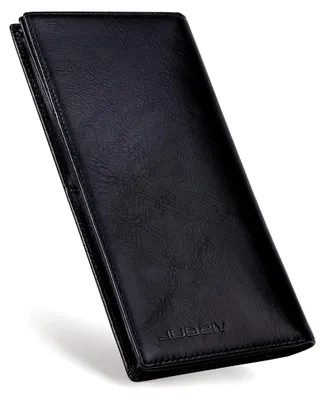 Produktbild von Echtleder Geldbörse echtes Vintage Leder XXL Langes Portemonnaie Kreditkartenetui Herren Geldbeutel RFID Schutz Portemonnaie Brieftasche Wallet Portmonee Schwarz