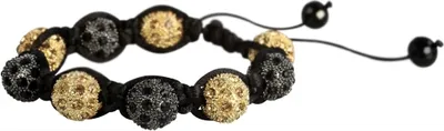 Produktbild von Akzent aus Textil und Edelstahl in Schwarz mit IP Gold-Beschichtung