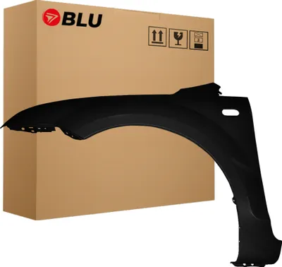 Zdjęcie produktu dla BLU Błotnik pasujący do Ford Focus MK2 II F3 JAYC Lewy Czarny PantherSchwarz | 2004-2008 | Przedni Przód | Lakierowany | Gotowy do montażu | Stal