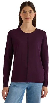 Productafbeelding van Cecil, basic ronde hals, auberginekleurig, maat XL