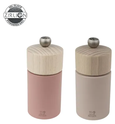 Produktbild von PEUGEOT Gewürzmühlenset BOREAL 12cm Rosa Buchenholz Stahl Zirkonia Mahlwerk