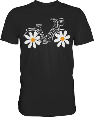 Produktbild von Fahrrad Gänseblümchen Shirt Garten Fahrradfahrer Gärtner – Black / XXL
