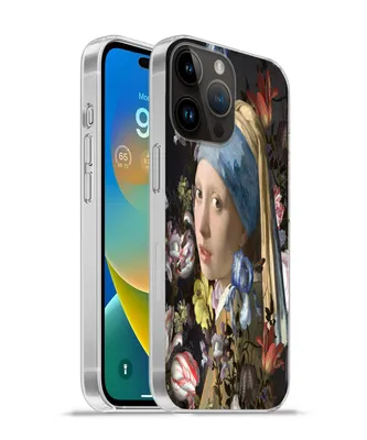Produktbild von MuchoWow® Handyhülle Schutzhülle Hülle für Apple iPhone 14 Pro Max Das Mädchen mit dem Perlenohrring - Johannes Vermeer - Blumen Silikon Softcase Handy Hülle - Hardcover