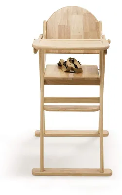 Image de Chaise haute pour bébé - Pliable - Bois - Naturel - 90 cm - Pour bébés et tout-petits