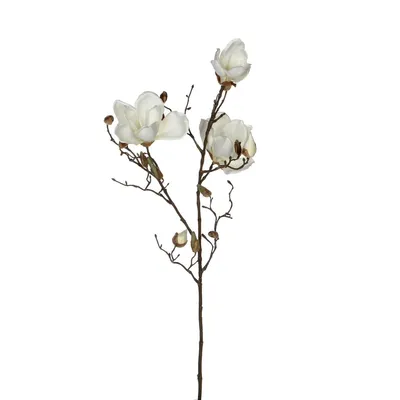 Produktbild von Mica Decorations Kunstliche Blumen Magnolienzweige - 90 cm - weis - Kunstseide