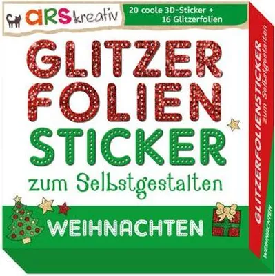 Produktbild von Glitzerfolien-Sticker zum Selbstgestalten - Weihnachten
