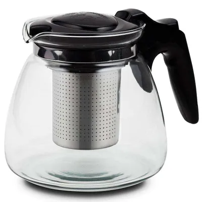Glaskanne mit Teesieb und Deckel, 1,1 l, hitzebeständig