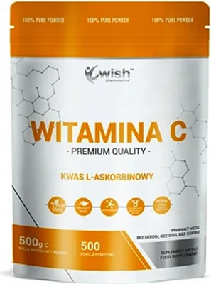 Produktbild von WISH Vitamin C Pulver, L-Ascorbinsäure 500g
