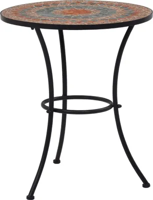 Produktbild von Mosaik-Bistrotisch Orange/Grau 60 cm Keramik