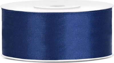 Produktbild von Satinband 25 mm x 25 m Marineblau