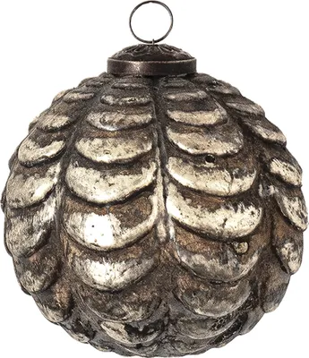 Produktbild von Clayre & Eef Weihnachtskugel Ø 9 cm Braun Glas