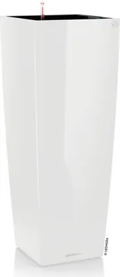 Obrázok produktu pre Kvetináč LECHUZA CUBICO Alto Premium 40 biely vysoký lesk | kvetináč so zavlažovacím systémom | vysoko lesklý povrch | 39,5 x 39,5 x 105 cm | 18230