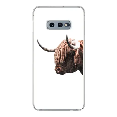 Produktbild von MuchoWow® Handyhülle Schutzhülle Hülle für Samsung Galaxy S10e Schottischer Highlander - Hoorn - Porträt Silikon Softcase Handy Hülle - Handy