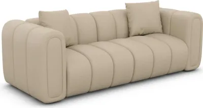 Produktbild von Kunstleder 2-Sitzer Couch Amoria Beige
