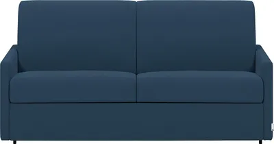 Produktbild von 4-Sitzer-Schlafsofa mit Express-Klappmechanismus aus Stoff – Farbe: Marineblau – Liegefläche: 160 cm – Matratze 18 cm CALIFE