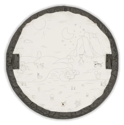 Imagen del producto de Hauck: Alfombra de juego 2 en 1 y bolsa de almacenamiento "Play N Tidy", color gris oscuro