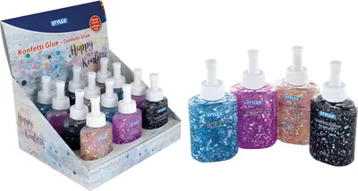 Produktbild von Bastelkleber Konfetti 90g STYLEX 23383