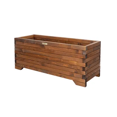 Obrázek produktu pro Greenspot Timber Dřevěný Květináč - 100x35cm Palisandr hnědý