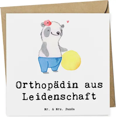 Produktbild von Mr. & Mrs. Panda Glückwunschkarte Orthopädin Leidenschaft - Weiß - Geschenk, Praxis, anlasskarte, Klappkarte, Grußkarte, faltkarte, Orthopädie, Spruch, Fachärztin