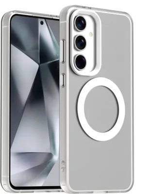 Produktbild von Handyhülle für Samsung Galaxy S23 FE, Hülle Kompatibel mit MagSafe, Schlank Durchscheinend Matt Stoßfest Schutzhülle Weiß