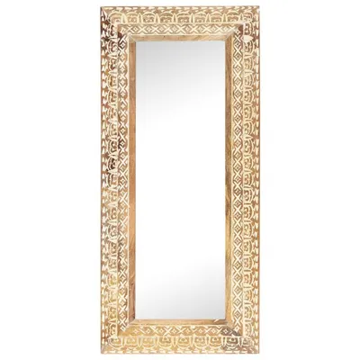 Produktbild von vidaXL Spiegel Handgeschnitzt 110x50x2,6 cm Massivholz Mango