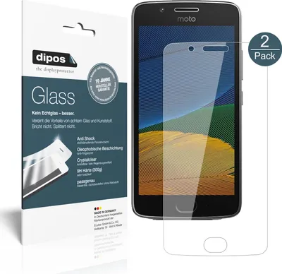 Produktbild von 2x dipos Glass klar Motorola Moto G5 Plus