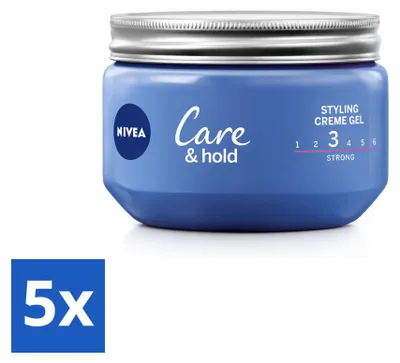 Imagen del producto de 5 unidades de NIVEA Care & Hold, crema gel para peinar - 150 ml - Paquete económico