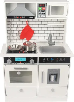 Image de 4iQ Cuisine jouet Cuisine en bois pour enfants BittyBakers 65x30x93 cm avec accessoires