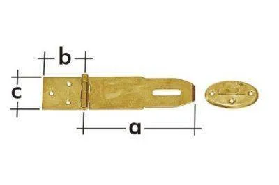 Obrázok produktu pre Jednoduchý uzamykateľný záves ZZP 50 - 140x45x1,5 mm - balenie po 1 ks