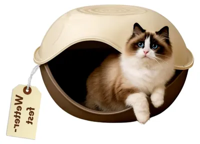 Produktbild von Katzenhaus für drinnen und draußen, Hundehütte, Wurfbox für Katzen, Katzenversteck