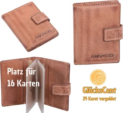 Produktbild von GlücksNugget Kreditkartenhülle,cognac