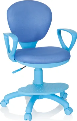 Obrázok produktu pre hjh OFFICE detská otočná stolička KID COLOUR stolová stolička pre deti výškovo nastaviteľná s podrúčkami látka