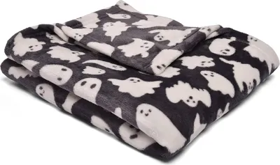 Obrázok produktu pre Dekoračná prikrývka "Fleecy" s motívom strašidiel, 120 x 150 cm, vhodná na Halloween