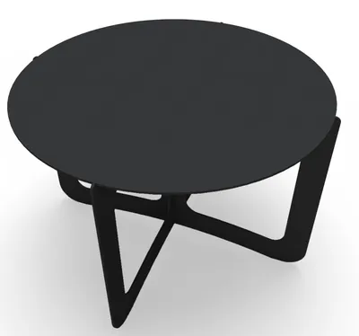 Produktbild von Wohnzimmertisch Couchtisch Metall pulverbeschichtet Beistelltisch innen außen , Farbe:Schwarz 58cm