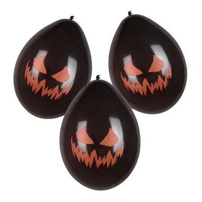 Imagen del producto de 6 globos con motivos de calabazas espeluznantes para Halloween