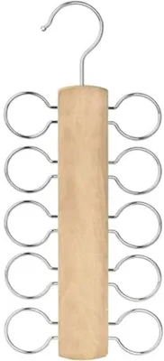 Produktbild von Ultiluxe Sjaalhalter - Foulardaufhänger - Multifunktionale Kleiderhänger - Beige/Silber - 13 x 30 cm