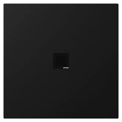 Produktbild von Polysan TRENECA Gussmarmor-Duschwanne 90x90cm, Verkürzungsmöglichkeit, schwarz matt