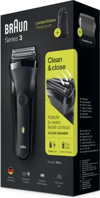 Produktbild von Braun Rasierer Series 3-301s inkl. Reisebeutel