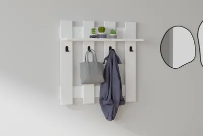 Produktbild von Skye Decor, Carina- Carina PUQ, Weiß, Handtuchhalter & -haken, 70x70x18 cm, 100% Melaminbeschichtete Partikelplatte