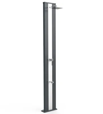 Immagine prodotto di Doccia Solare da Giardino 40L Miscelatore e Lavapiedi Arkema Dada S Grigio Antracite Inox