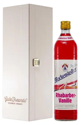 Produktbild von Mackenstedter Rhabarber-Vanille mit Geschenk-Holzkiste